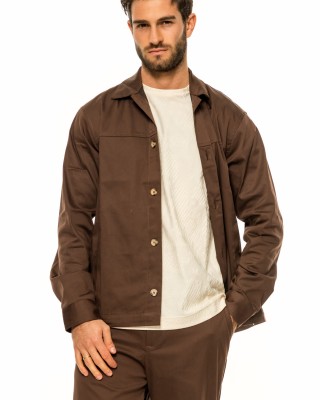 Overshirt Vittorio Saletto καφέ