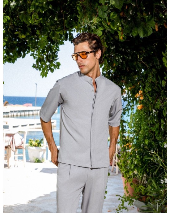 Πουκαμίσα Montavero γκρι OVERSHIRT