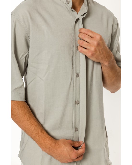 Πουκάμισο Vittorio Santo γκρι OVERSHIRT