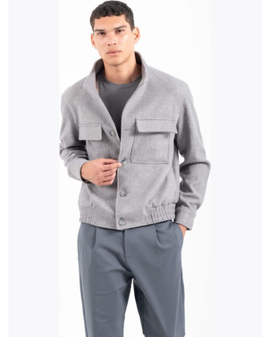 Overshirt Vittorio Mazzano γκρι OVERSHIRT