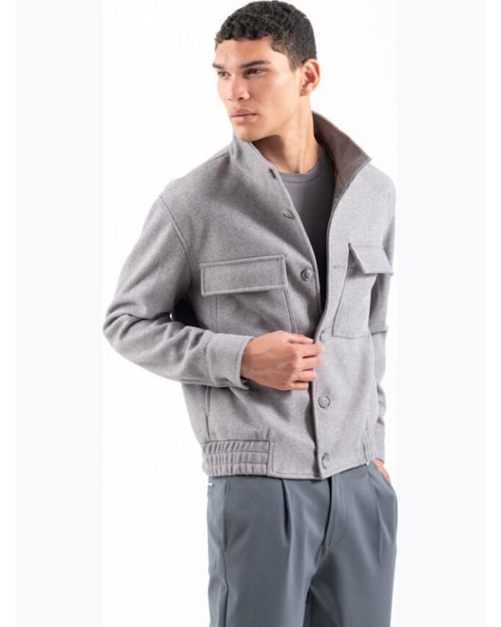 Overshirt Vittorio Mazzano γκρι OVERSHIRT