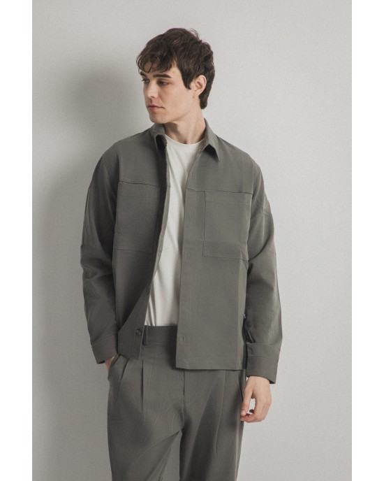 Overshirt Vittorio Primo γκρι OVERSHIRT