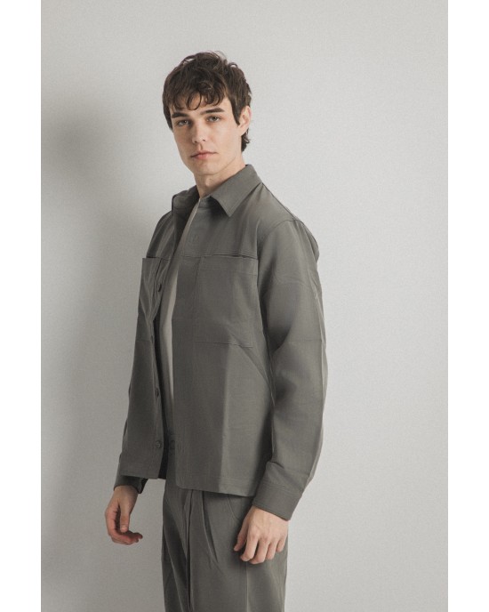 Overshirt Vittorio Primo γκρι OVERSHIRT