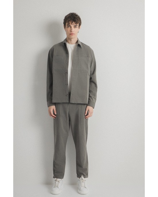 Overshirt Vittorio Primo γκρι OVERSHIRT