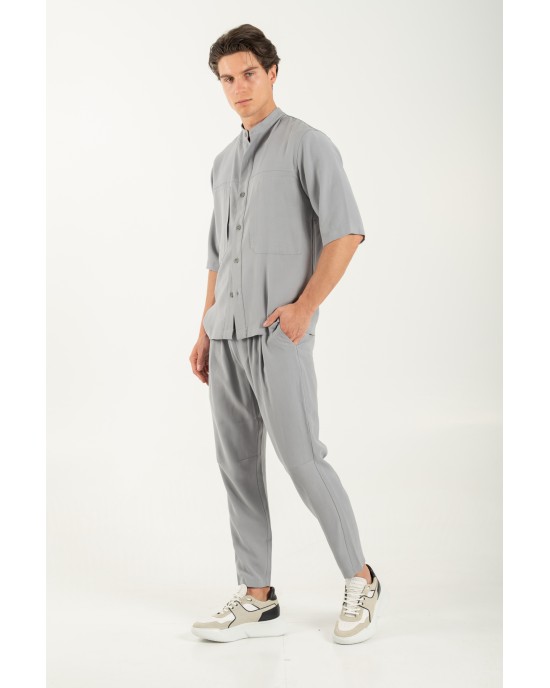 Πουκαμίσα Vittorio Capri γκρι OVERSHIRT