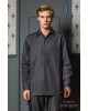 Overshirt Vittorio Ferano γκρι σκούρο με άσπρη ρίγα OVERSHIRT