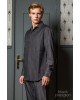 Overshirt Vittorio Ferano γκρι σκούρο με άσπρη ρίγα OVERSHIRT