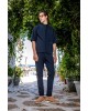 Πουκαμίσα Montavero μπλε OVERSHIRT