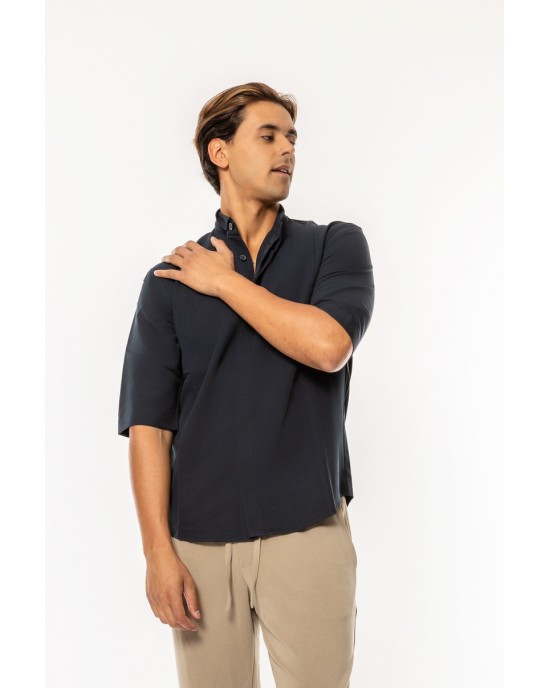 Πουκάμισο Vittorio Agrate μπλε OVERSHIRT