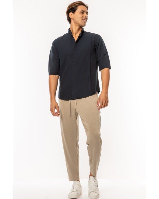 Πουκάμισο Vittorio Agrate μπλε OVERSHIRT
