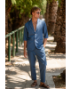 Πουκαμίσα Vittorio Damiano μπλε OVERSHIRT