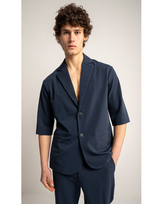 Πουκαμίσα Vittorio Angelo μπλε OVERSHIRT