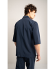 Πουκαμίσα Vittorio Angelo μπλε OVERSHIRT