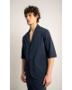 Πουκαμίσα Vittorio Angelo μπλε OVERSHIRT