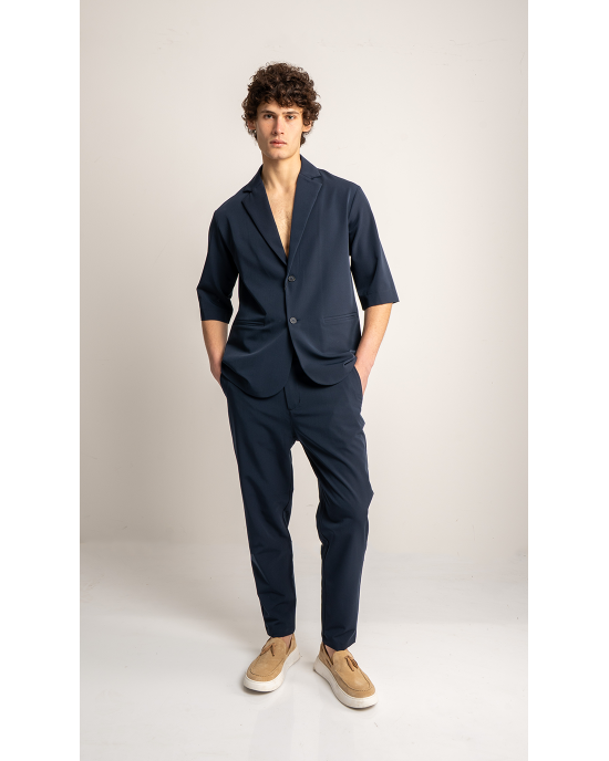 Πουκαμίσα Vittorio Angelo μπλε OVERSHIRT