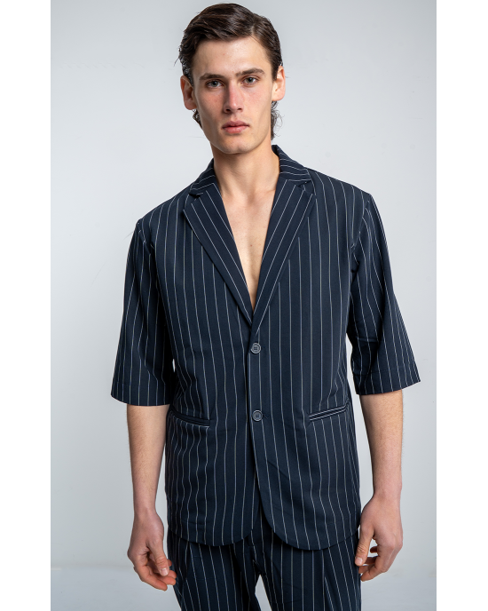 Πουκαμίσα Vittorio Davide μπλε OVERSHIRT