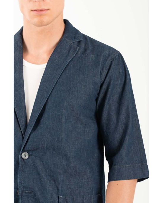 Πουκαμίσα Vittorio Vieste μπλε OVERSHIRT
