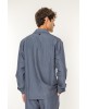 Πουκαμίσα Vittorio Genova μπλε OVERSHIRT