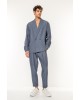 Πουκαμίσα Vittorio Genova μπλε OVERSHIRT