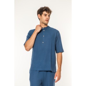 Πουκάμισα Vittorio Spiaggia μπλε Πουκάμισα Vittorio Spiaggia μπλε