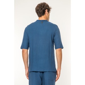 Πουκάμισα Vittorio Spiaggia μπλε Πουκάμισα Vittorio Spiaggia μπλε