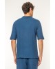 Πουκάμισα Vittorio Spiaggia μπλε OVERSHIRT