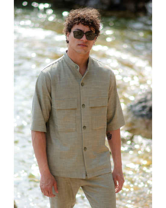 Πουκαμίσα Vittorio Bosa πράσινη OVERSHIRT