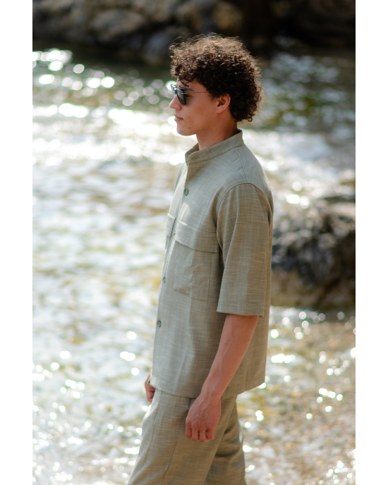 Πουκαμίσα Vittorio Bosa πράσινη OVERSHIRT