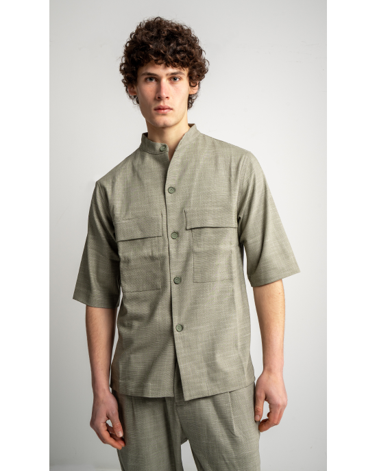 Πουκαμίσα Vittorio Bosa πράσινη OVERSHIRT