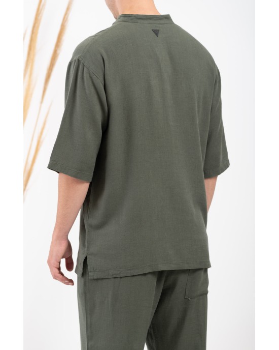 Πουκάμισα Vittorio Spiaggia πράσινο OVERSHIRT