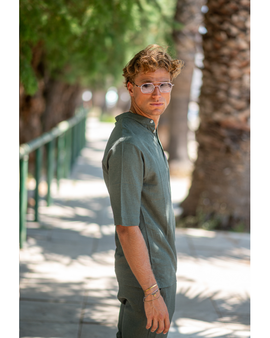 Πουκάμισα Vittorio Spiaggia πράσινο OVERSHIRT