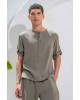 Πουκαμίσα Vittorio Toscani χακί OVERSHIRT
