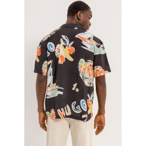 Πουκάμισο Hugo μαύρο