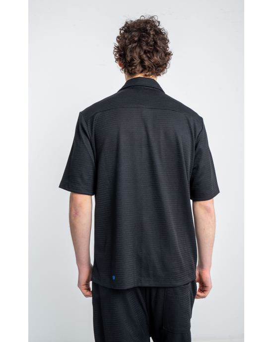 Πουκαμίσα Diverse μαύρη OVERSHIRT