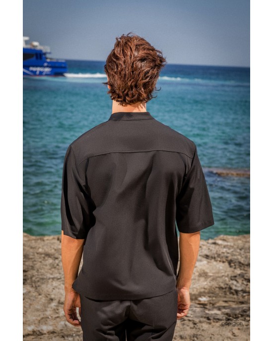 Πουκαμίσα Montavero μαύρο OVERSHIRT