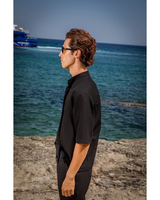 Πουκαμίσα Montavero μαύρο OVERSHIRT