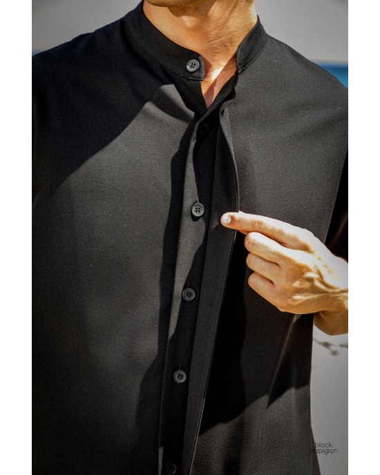 Πουκαμίσα Montavero μαύρο OVERSHIRT