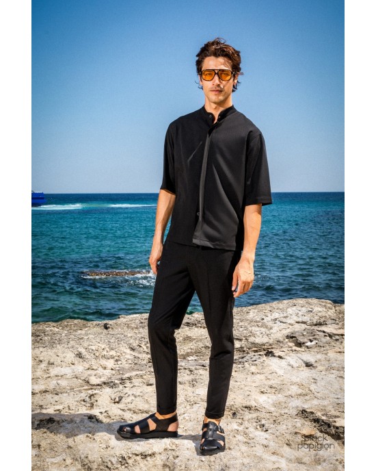 Πουκαμίσα Montavero μαύρο OVERSHIRT