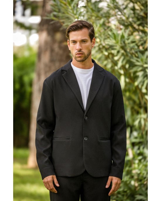 Πουκαμίσα Vittorio Angelo μαύρο OVERSHIRT