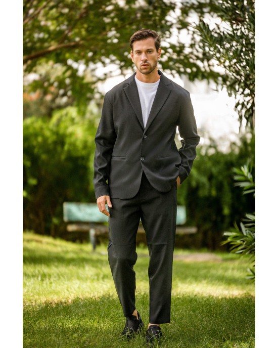 Πουκαμίσα Vittorio Angelo μαύρο OVERSHIRT