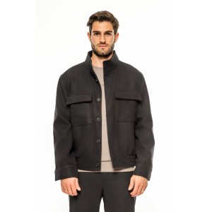 Overshirt Vittorio Mazzano μαύρο