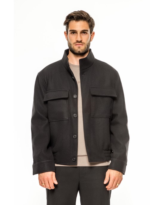Overshirt Vittorio Mazzano μαύρο OVERSHIRT Overshirt Vittorio Mazzano μαύρο OVERSHIRT