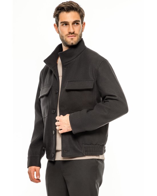 Overshirt Vittorio Mazzano μαύρο OVERSHIRT Overshirt Vittorio Mazzano μαύρο OVERSHIRT