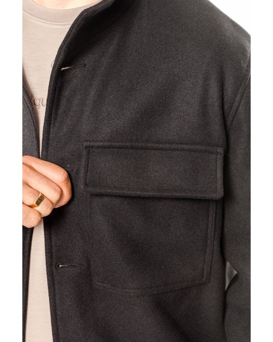 Overshirt Vittorio Mazzano μαύρο OVERSHIRT Overshirt Vittorio Mazzano μαύρο OVERSHIRT