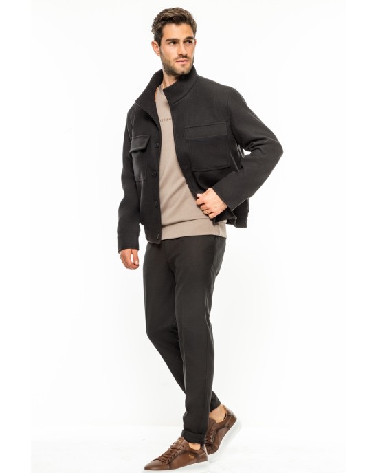 Overshirt Vittorio Mazzano μαύρο OVERSHIRT Overshirt Vittorio Mazzano μαύρο OVERSHIRT