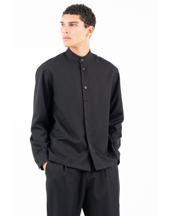 Πουκάμισο Vittorio Morrone μαύρο CASUAL