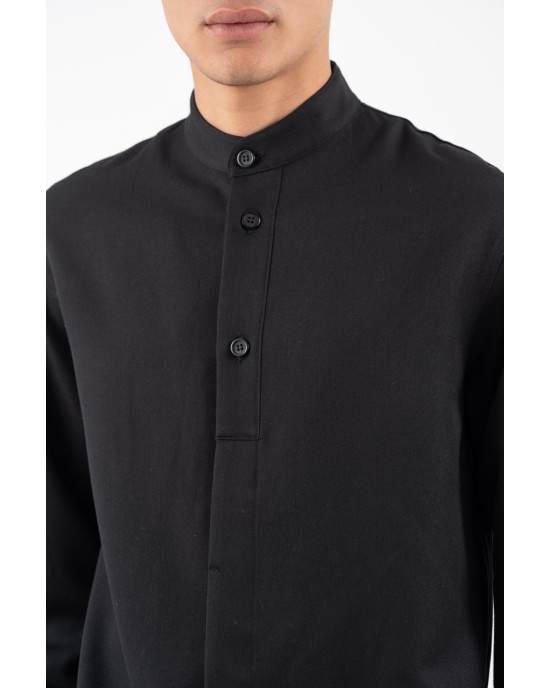 Πουκάμισο Vittorio Morrone μαύρο CASUAL