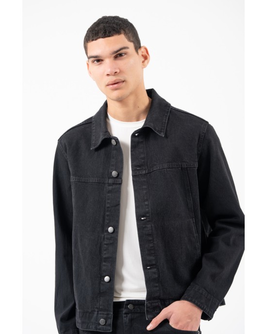 Overshirt Vittorio Passagio μαύρο OVERSHIRT