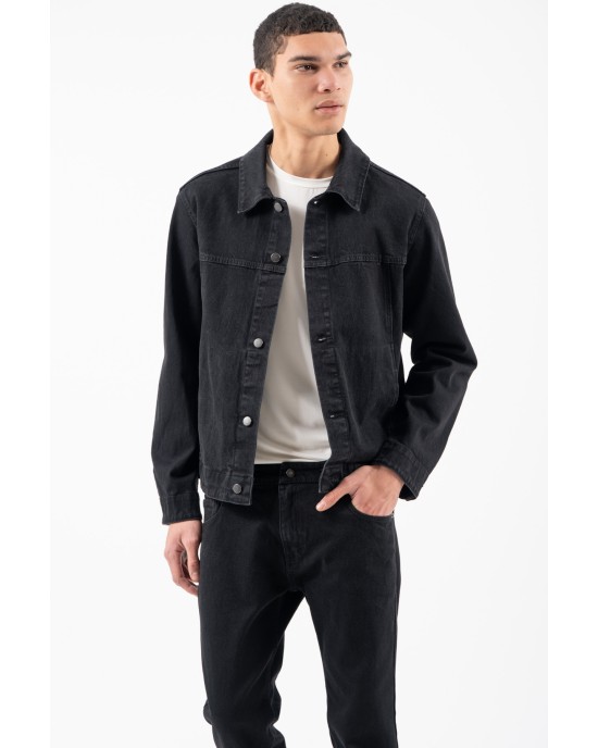 Overshirt Vittorio Passagio μαύρο OVERSHIRT