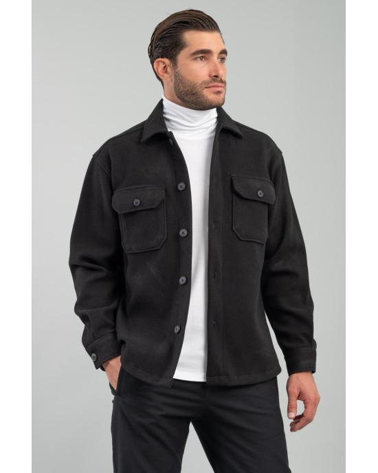Overshirt Vittorio μαύρο OVERSHIRT